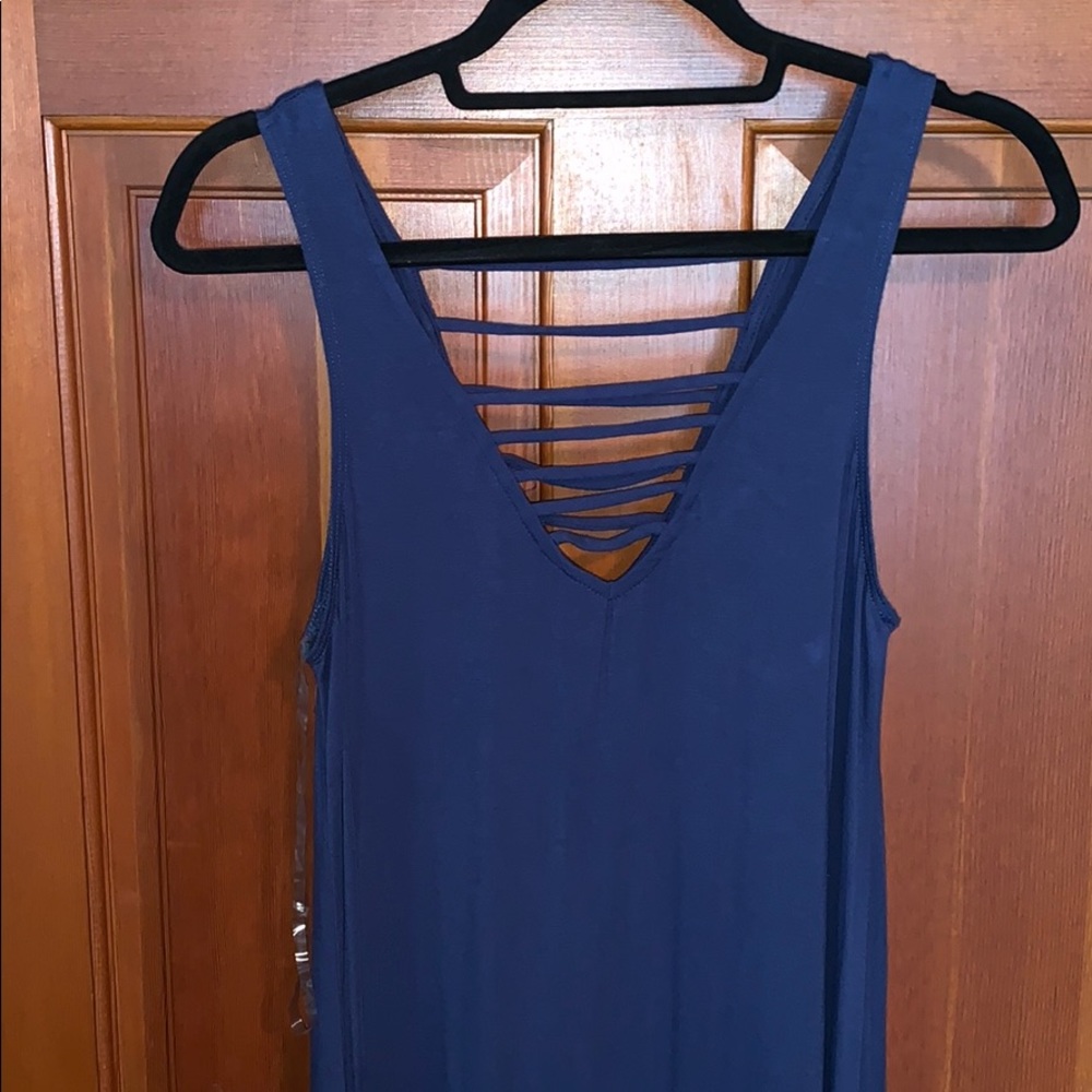 blue shift dress